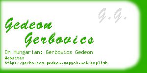 gedeon gerbovics business card